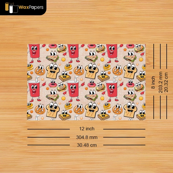 12″x8″ Custom Parchment Paper