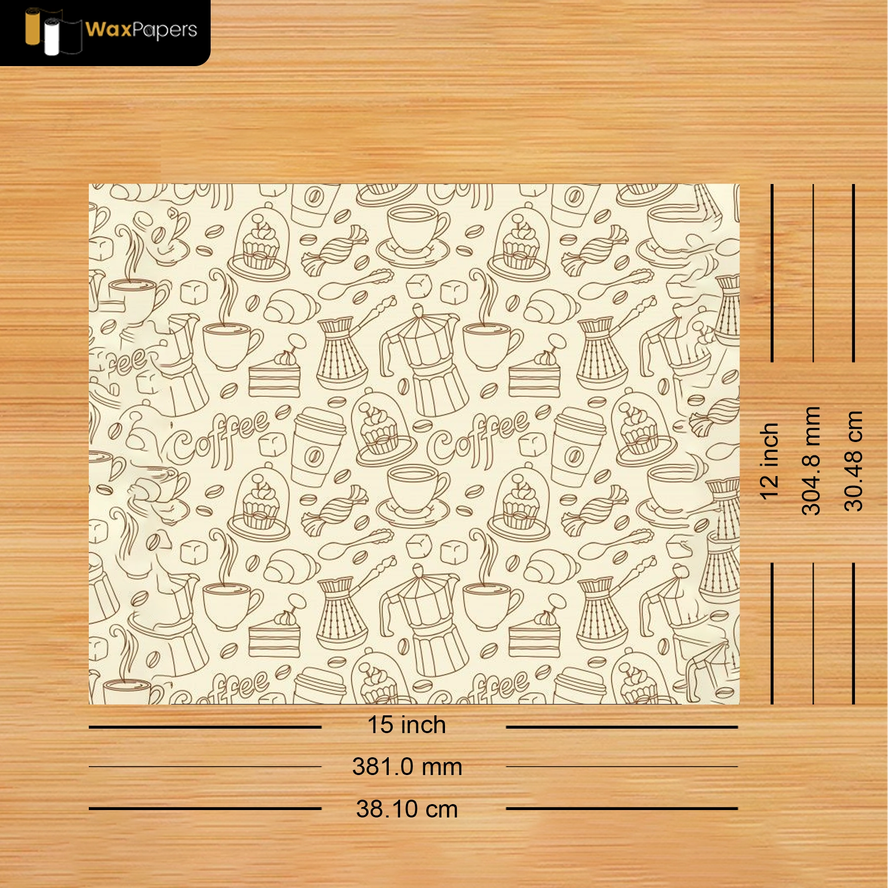 15″x12″ Custom Deli Paper