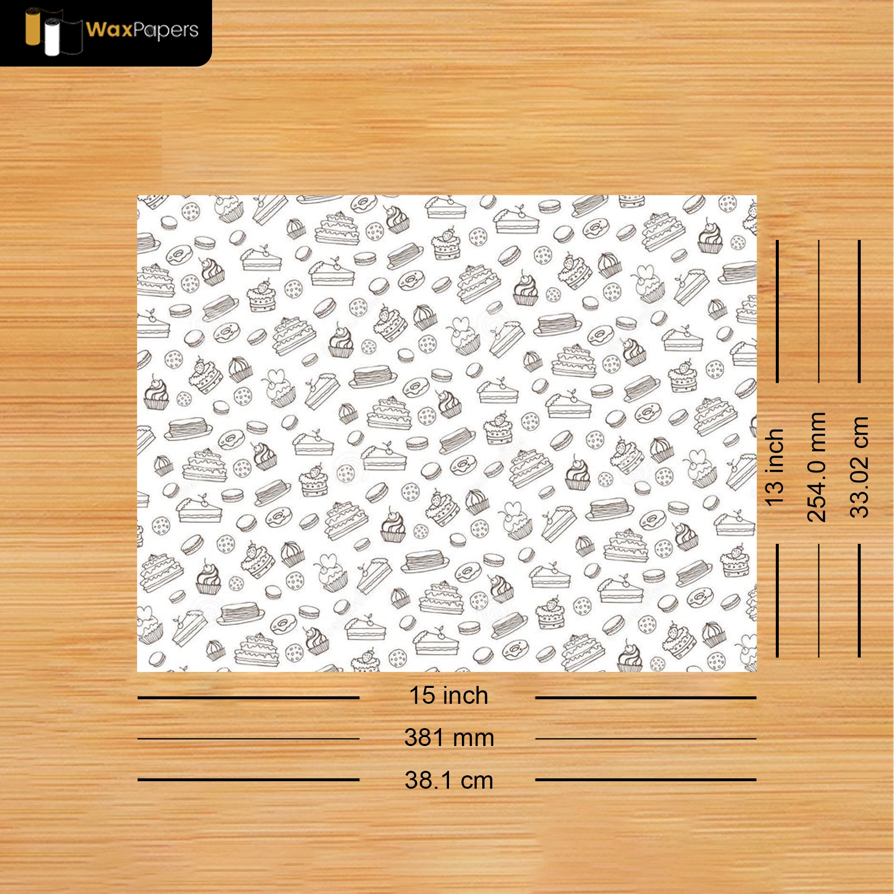 15″x13″ Custom Parchment Paper