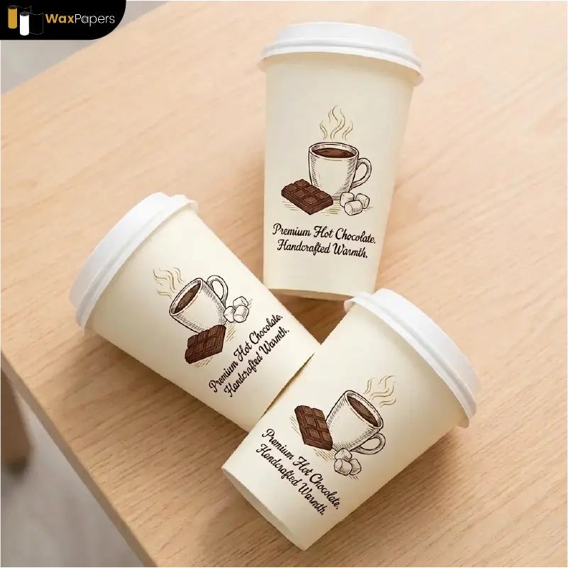 Custom Hot Chocolate Paper Cups